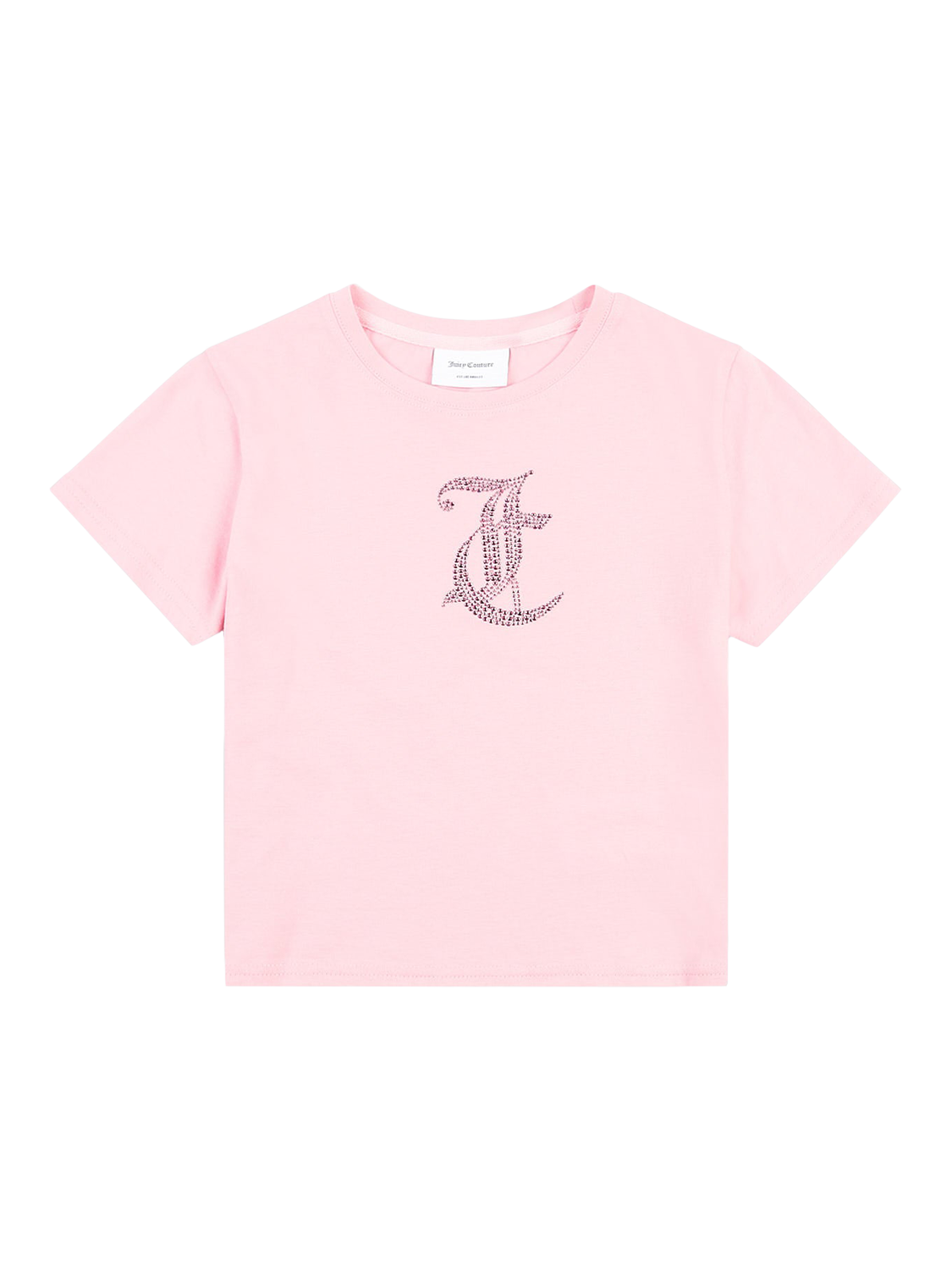 Product image 5 of 7, which shows Juicy Couture Kids' Tonal Diamante Fitted T-Shirt, Pink Nectar, 7-8 years