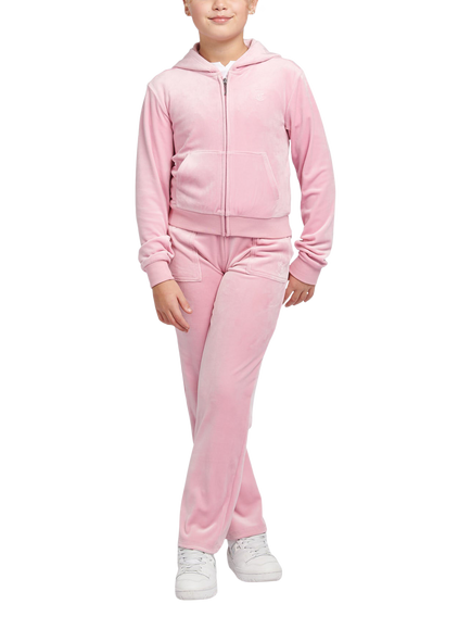 Juicy Couture Kids' Velour Tonal Zip Hoodie - view 2, Pink Nectar