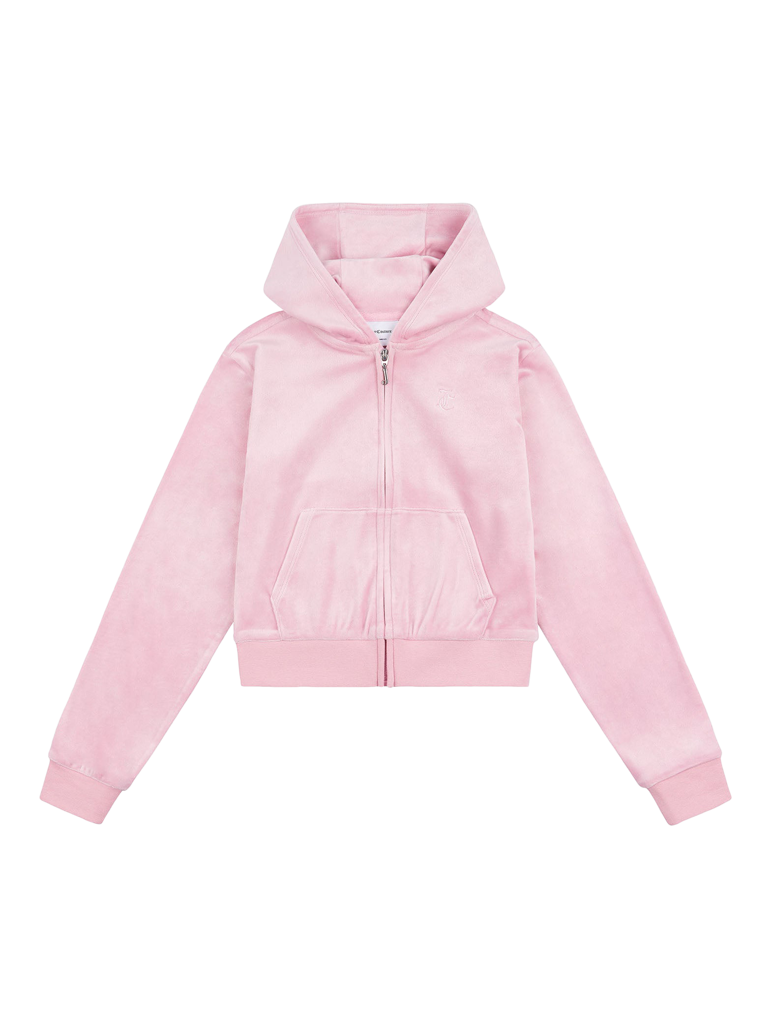 Product image 6 of 8, which shows Juicy Couture Kids' Velour Tonal Zip Hoodie, Pink Nectar, 7-8 years