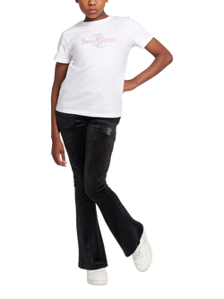 Juicy Couture Kids' Diamante Bootcut Jogging Bottoms - view 2, Jet Black