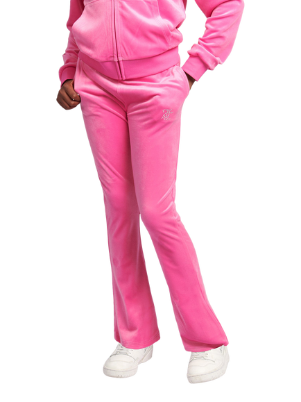 Juicy Couture Kids' Diamante Bootcut Jogging Bottoms, Fuchsia
