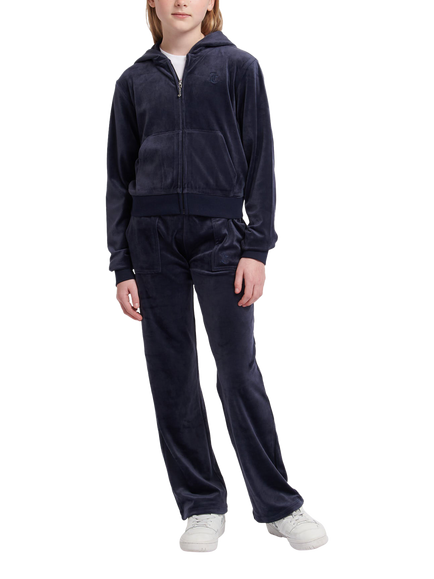 Juicy Couture Kids' Velour Tonal Wide Leg Joggers - view 2, Night Sky