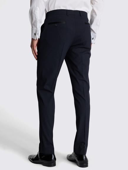 Moss Slim Fit Dress Trousers, Midnight - view 2, Midnight