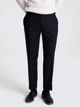 Moss Wool Flannel Trousers, Navy