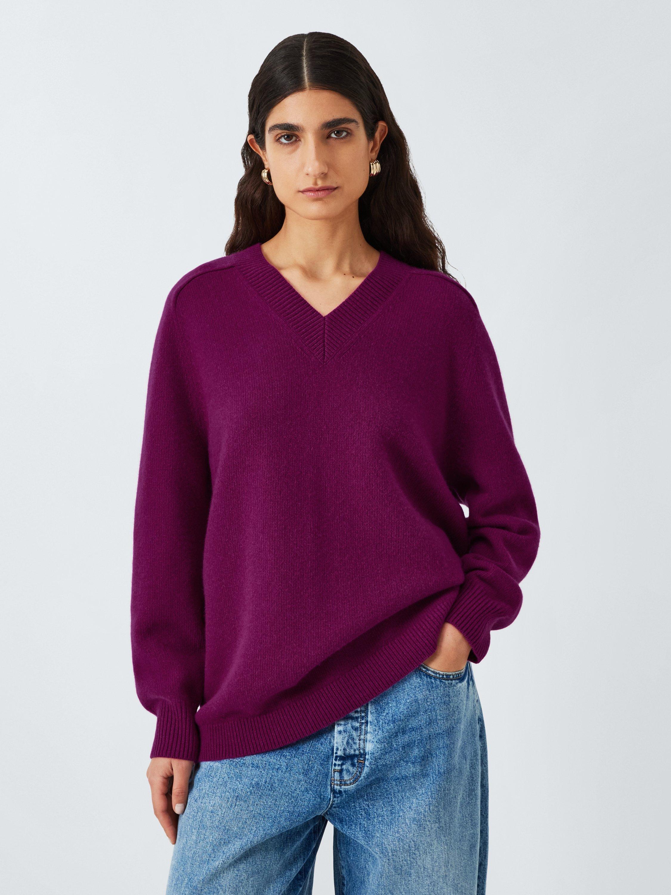 Product image 2 of 6, which shows Theory Karenia Wool Rich Jumper, Pink, S