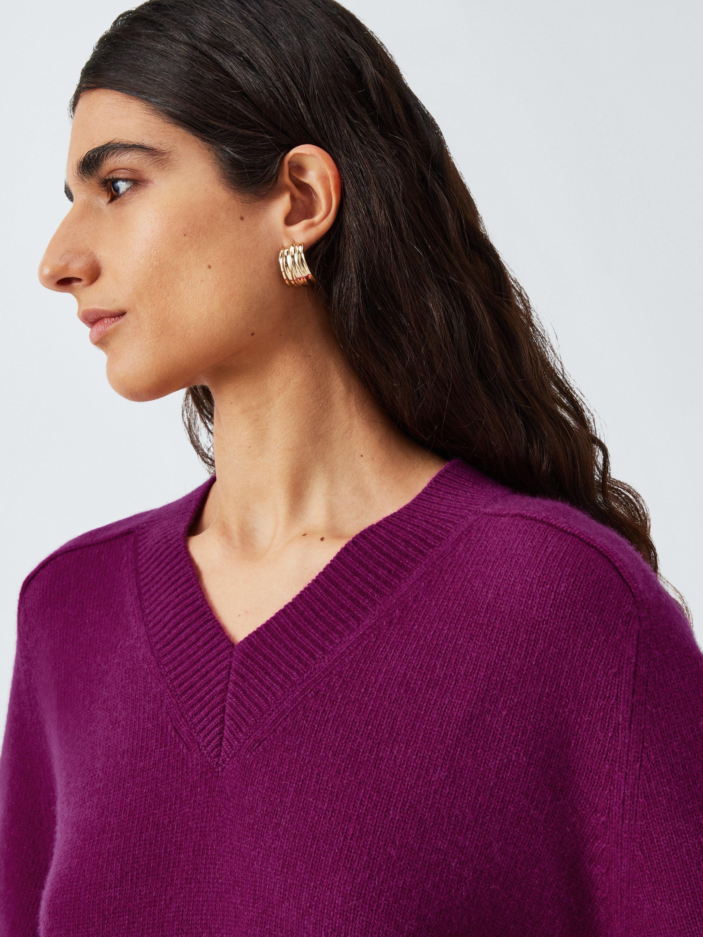 Product image 5 of 6, which shows Theory Karenia Wool Rich Jumper, Pink, S