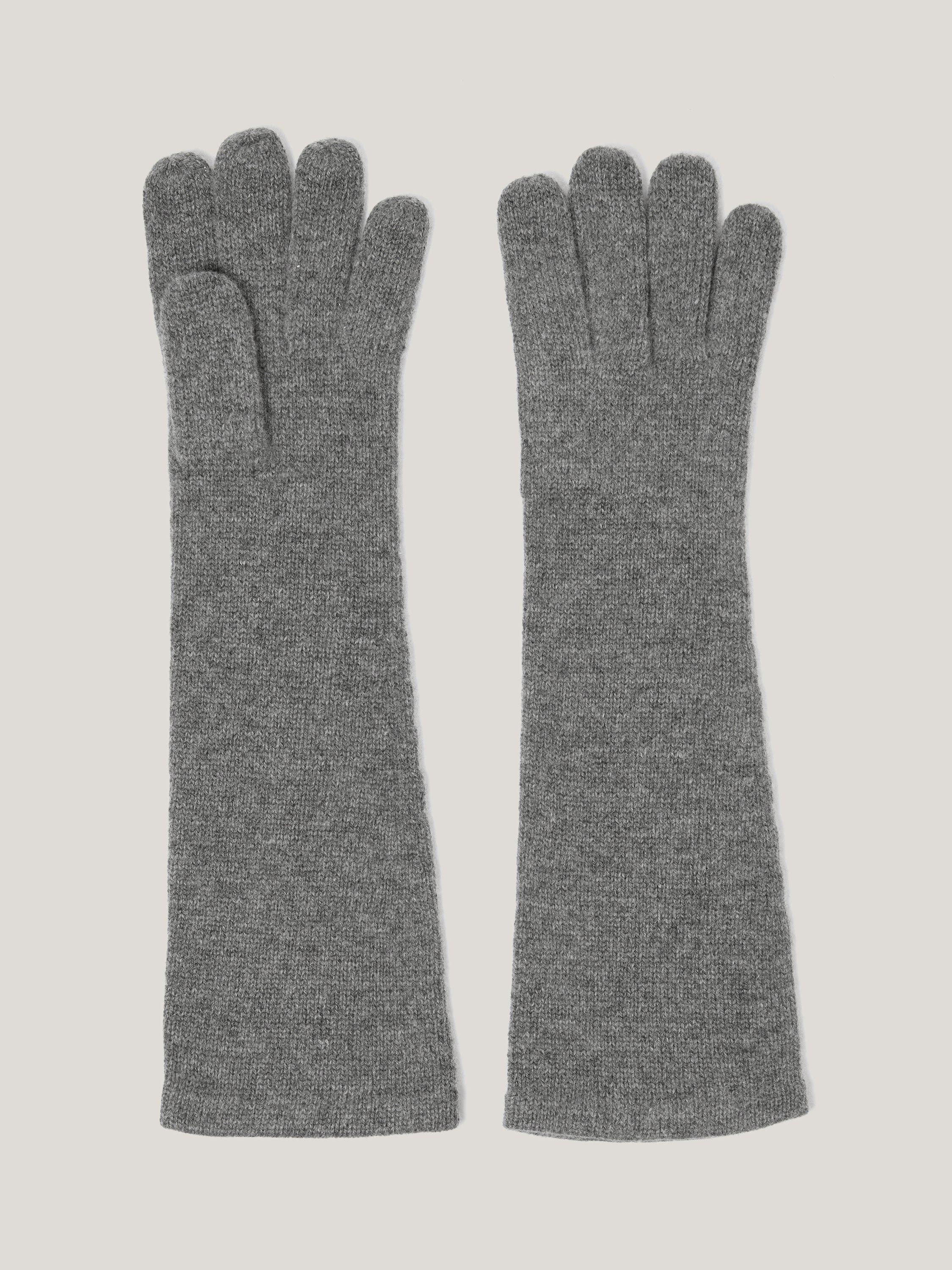 Jigsaw Longline Wool Rich Gloves, Grey