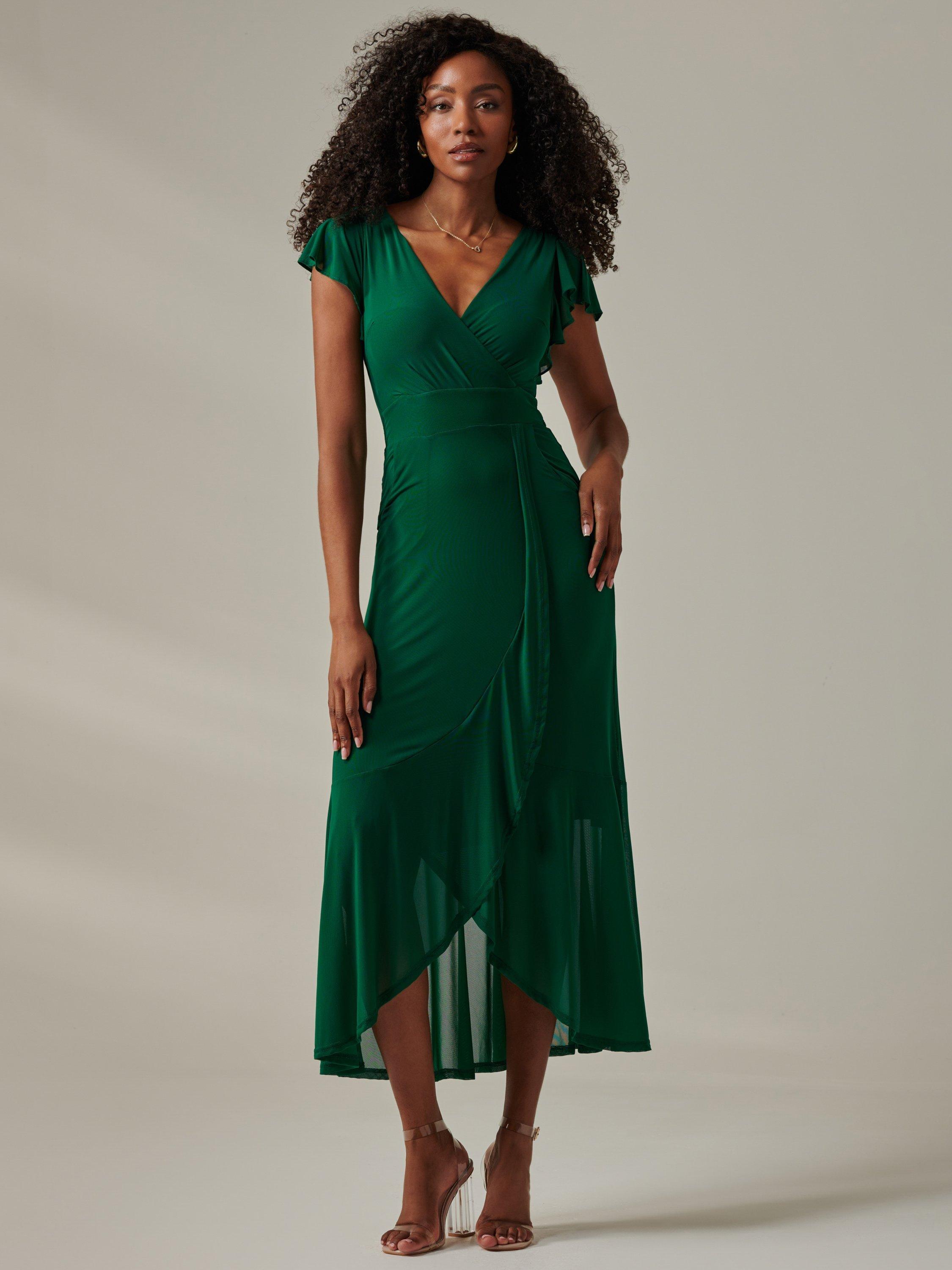 Jolie Moi Wrap Maxi Dress, Teal
