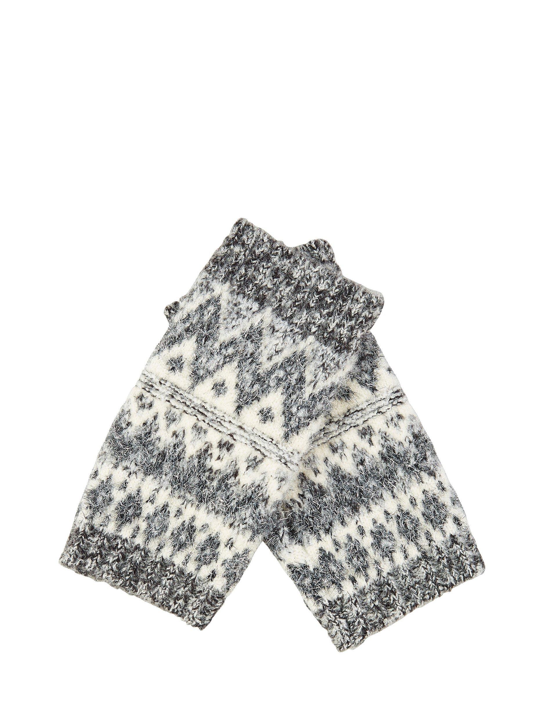 Product image 3 of 3, which shows Yumi Fair Isle Handwarmers, Grey