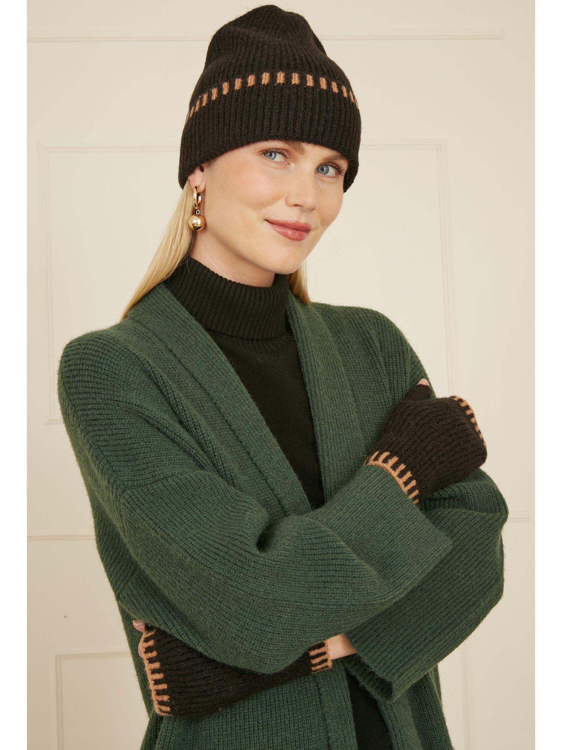 Product image 1 of 3, which shows Yumi Two Tone Handwarmers, Black, One Size