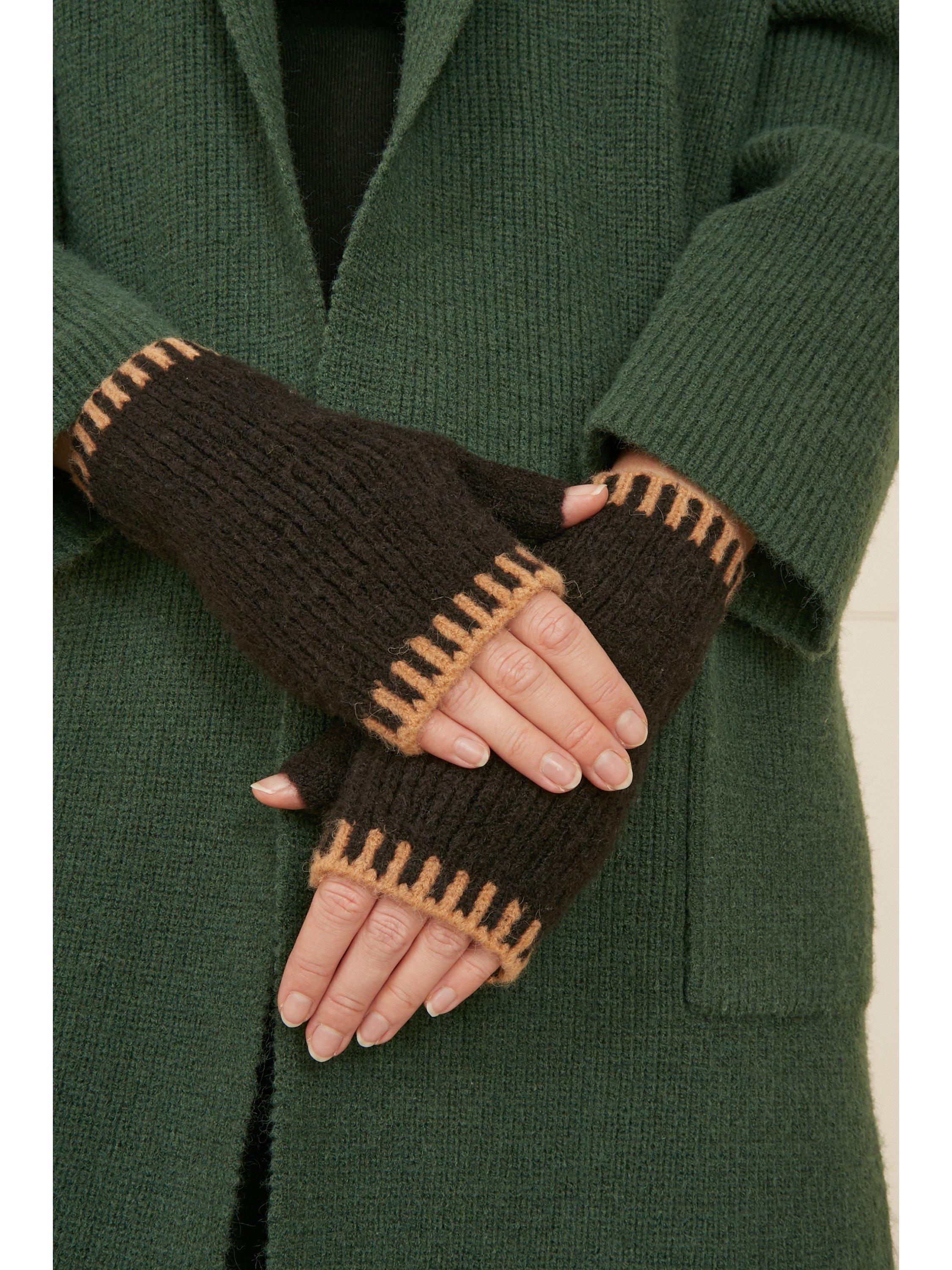 Product image 2 of 3, which shows Yumi Two Tone Handwarmers, Black, One Size