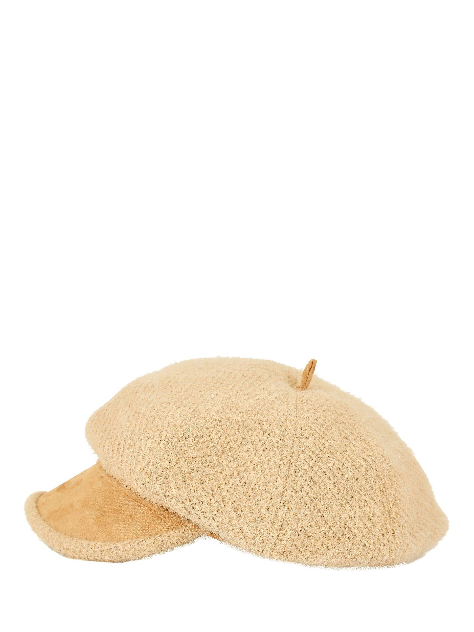 Product image 3 of 5, which shows Yumi Baker Boy Hat, Camel, One Size