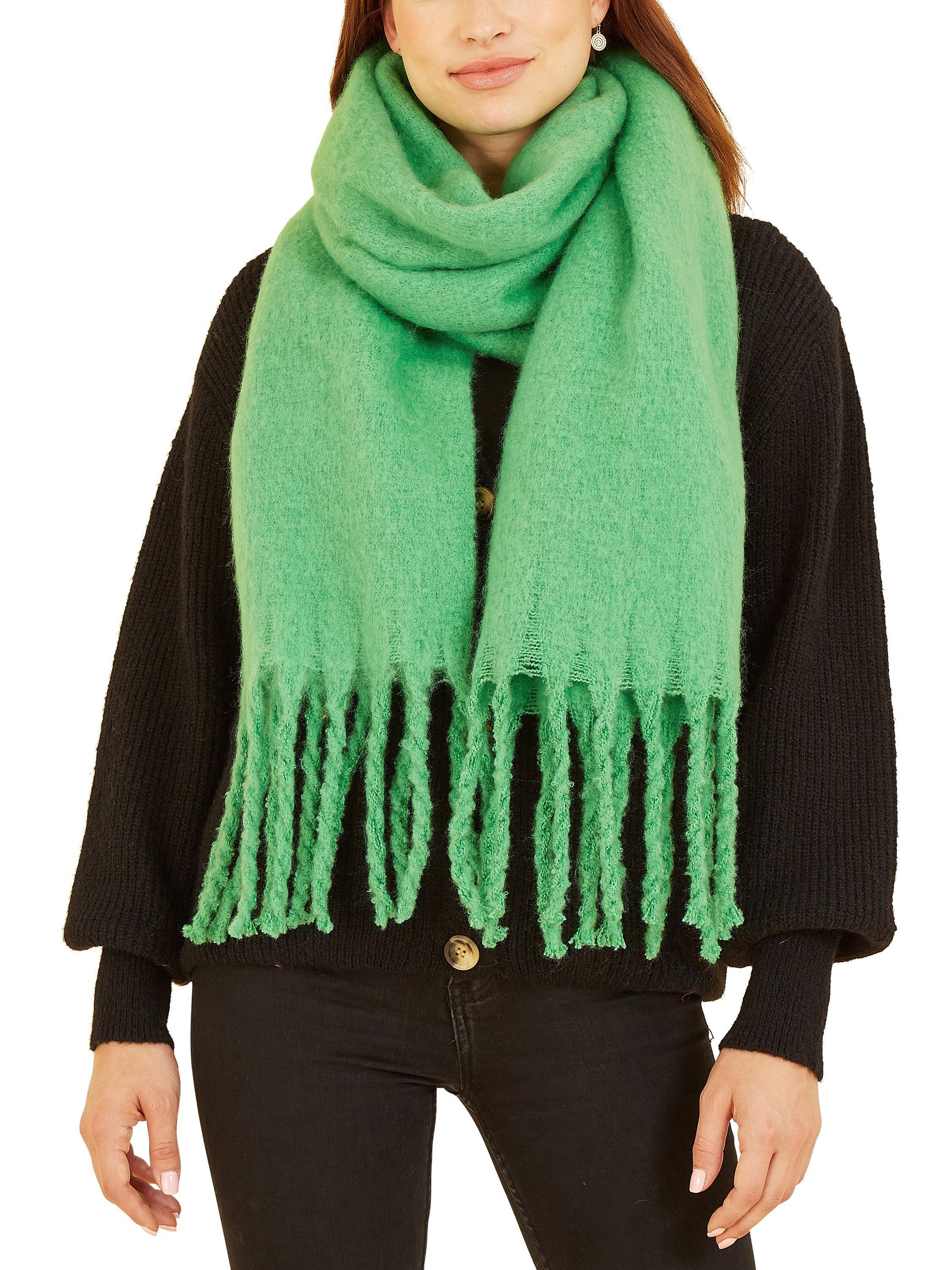 Product image 1 of 2, which shows Yumi Soft Touch Scarf, Green, One Size