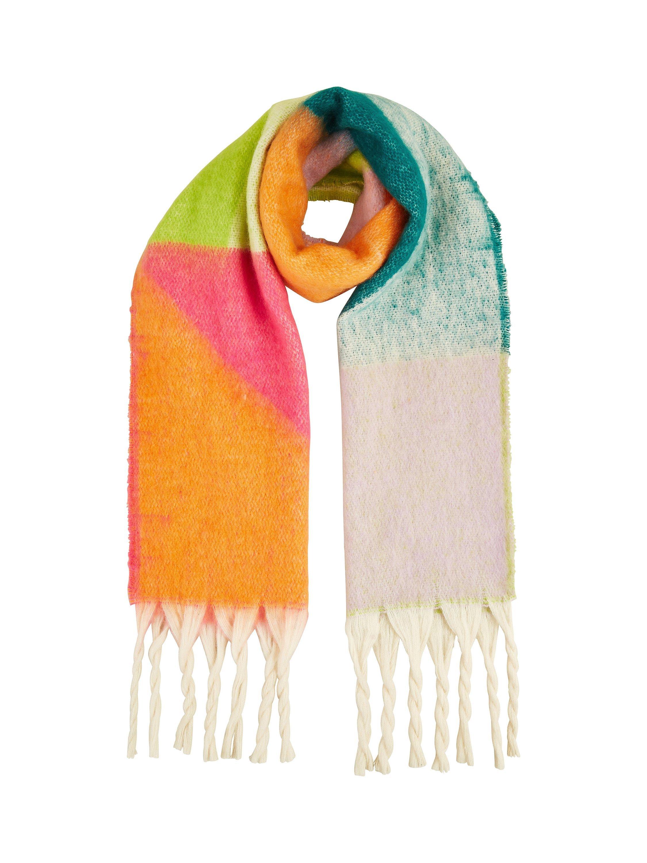 Product image 2 of 2, which shows Yumi Oversized Fluffy Scarf, Multi, One Size
