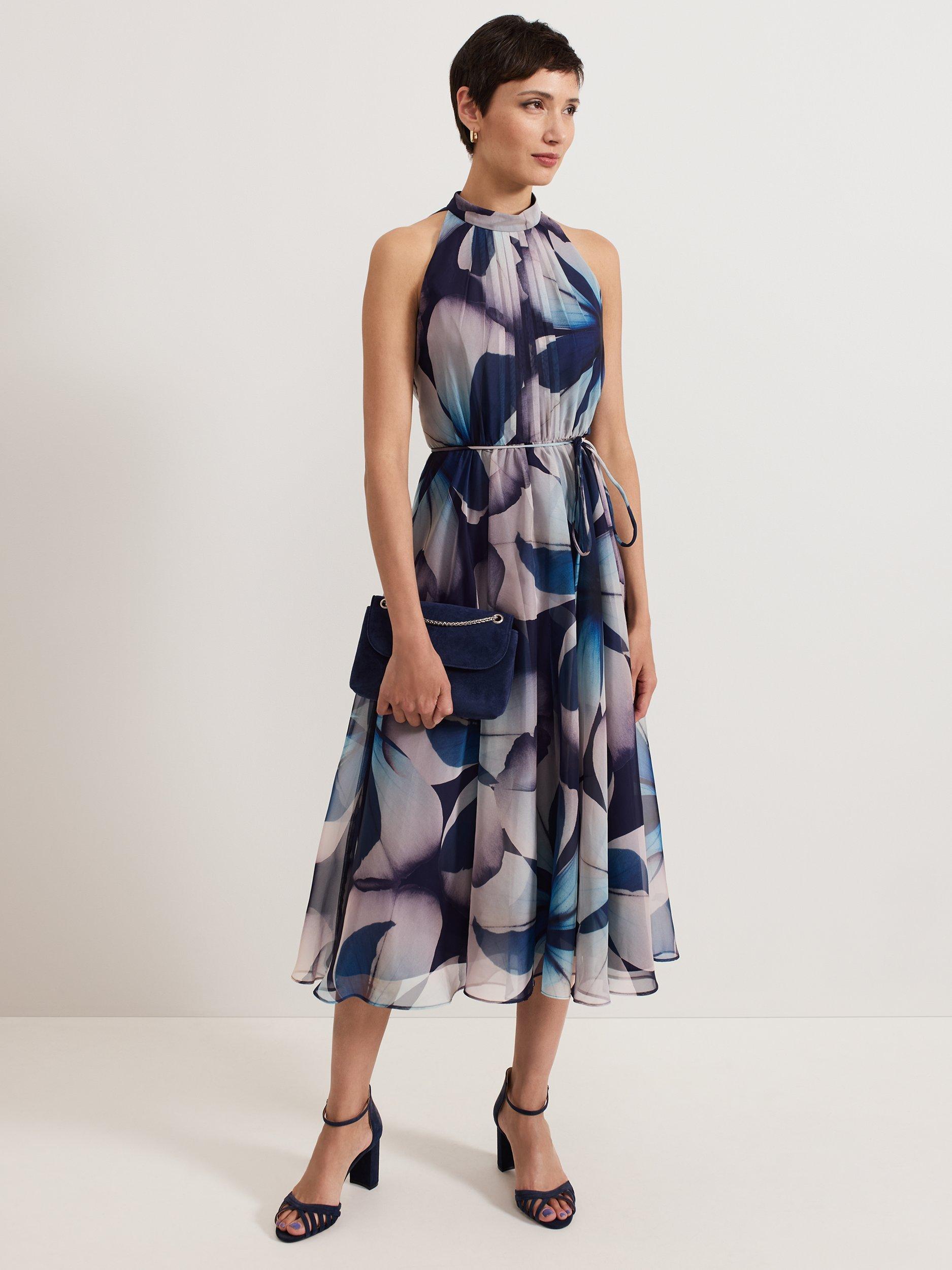 【関税込】PhaseEight ワンピース☆Bethany Floral Pleated Midi Phase Eight Bethany Floral Pleated Midi Dress, Multi