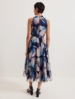 Phase Eight Bethany Floral Pleated Midi Dress, Multi - view 2, Multi