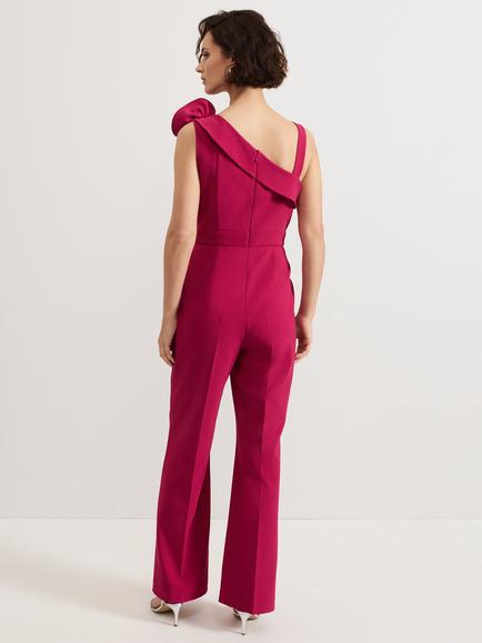 Phase Eight Roxana Ruffle Asymmetric Jumpsuit, Pink - view 2, Pink