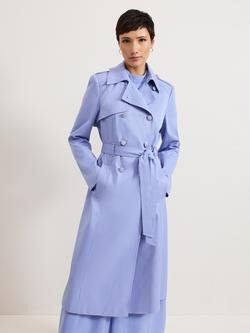 Phase Eight Cheryl Trench Coat, Pale Blue, Pale Blue