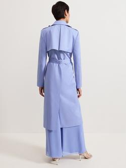 Phase Eight Cheryl Trench Coat, Pale Blue - view 2, Pale Blue