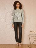 Mela London Sequin Relaxed Fit Jumper, Grey