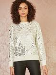 Mela Sequin Jumper, Ivory