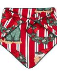 Chelsea Peers Pet Christmas Dog and Wreath Print Neckerchief, Red/Multi