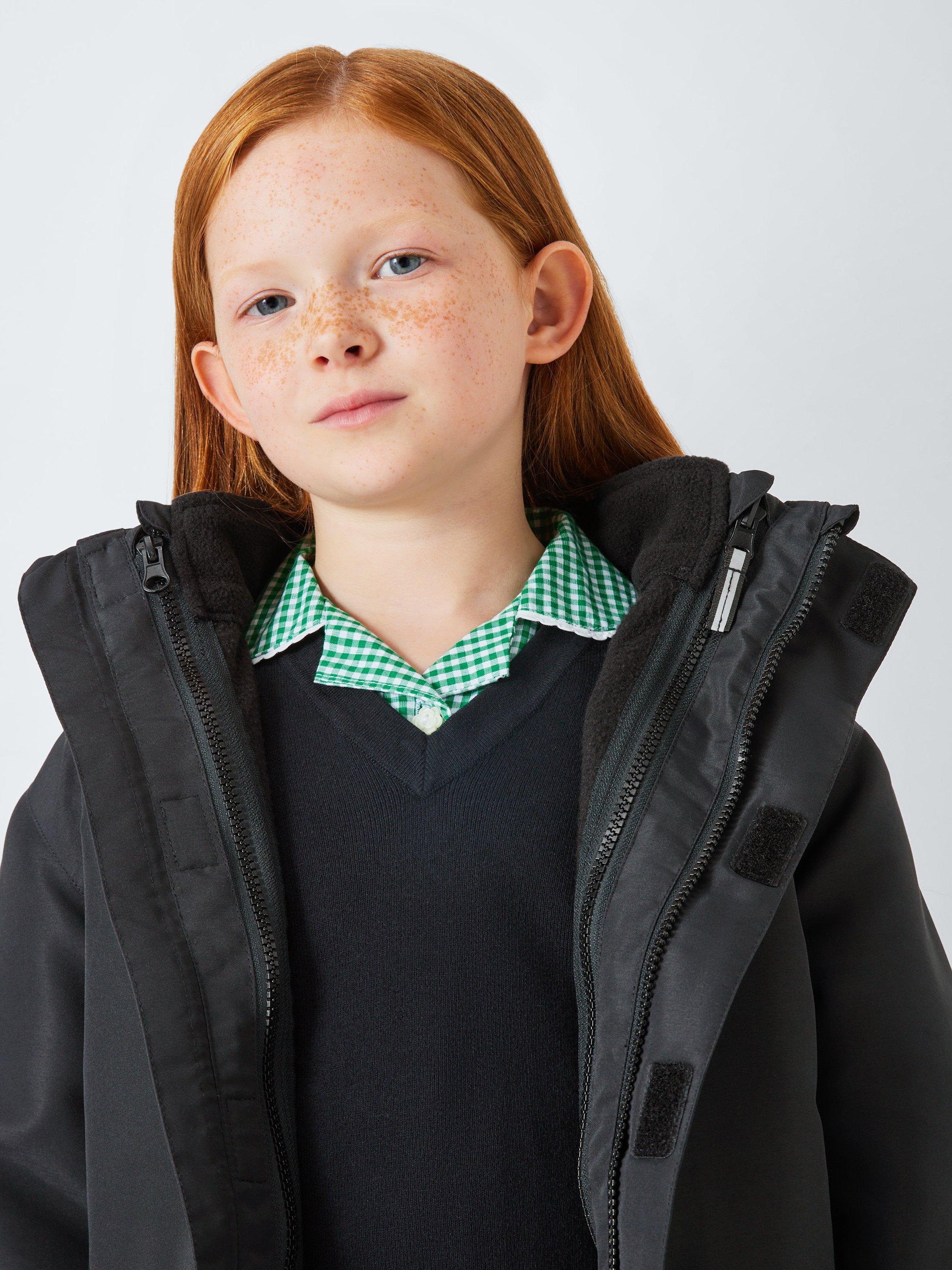 Product image 6 of 9, which shows John Lewis Kids' 3 In 1 Coat, Black, 3 years