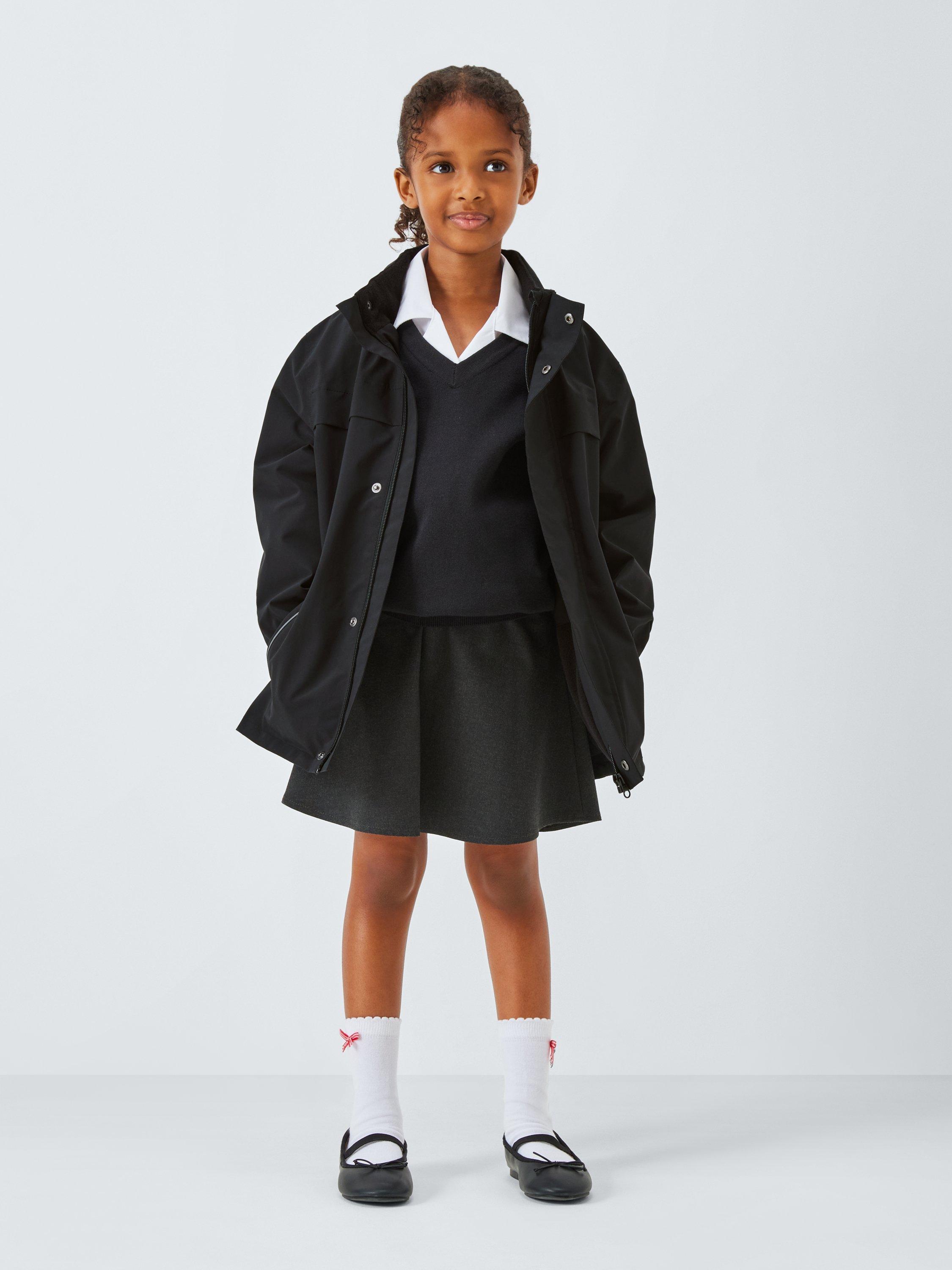 Product image 2 of 9, which shows John Lewis Kids' Micro Fleece Coat, Black, 3 years
