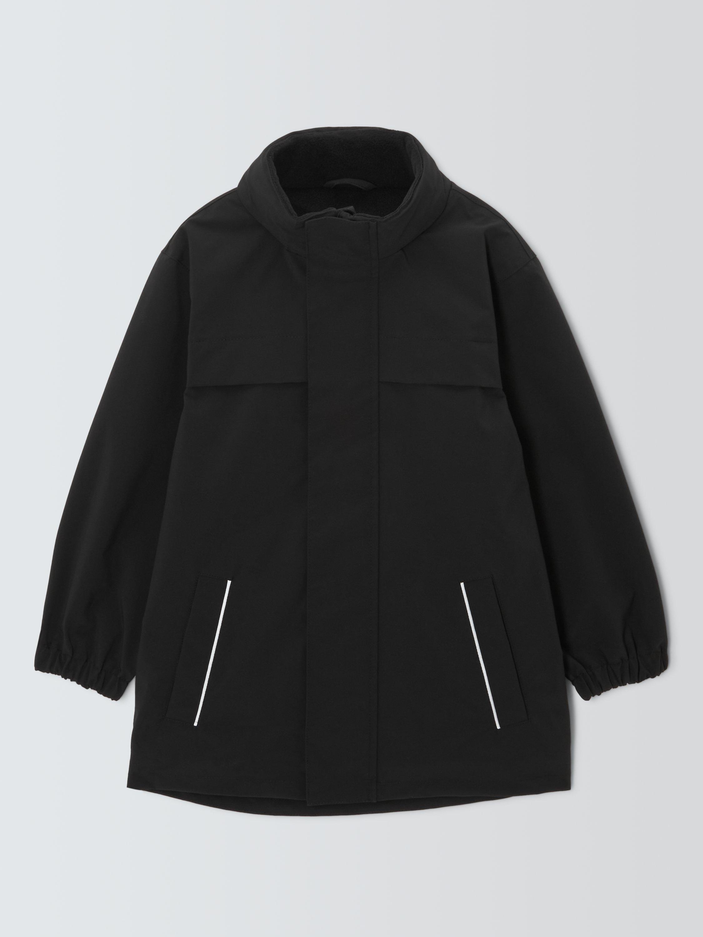 Product image 4 of 9, which shows John Lewis Kids' Micro Fleece Coat, Black, 3 years