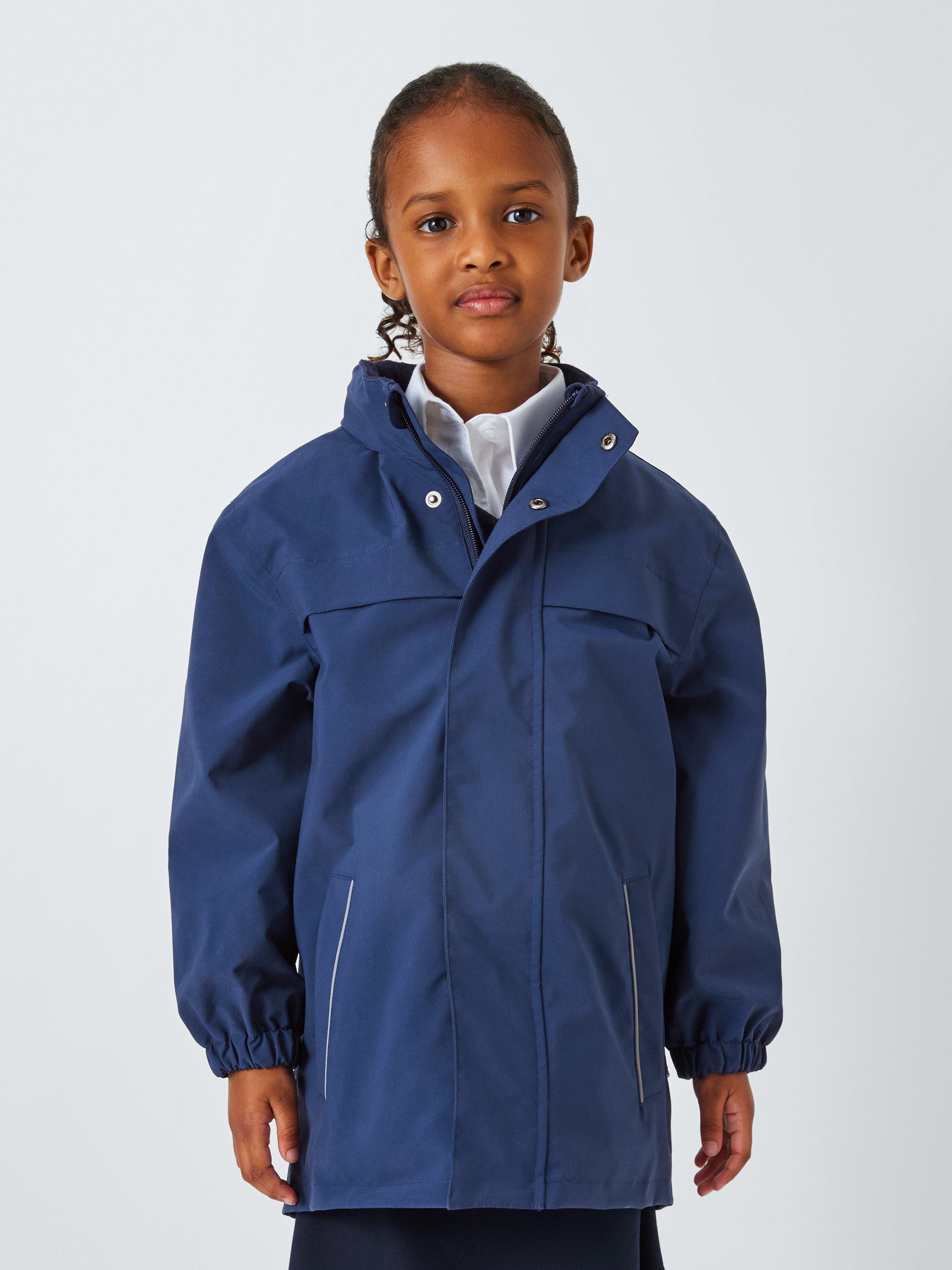 Product image 2 of 9, which shows John Lewis Kids' Micro Fleece Coat, Navy, 3 years