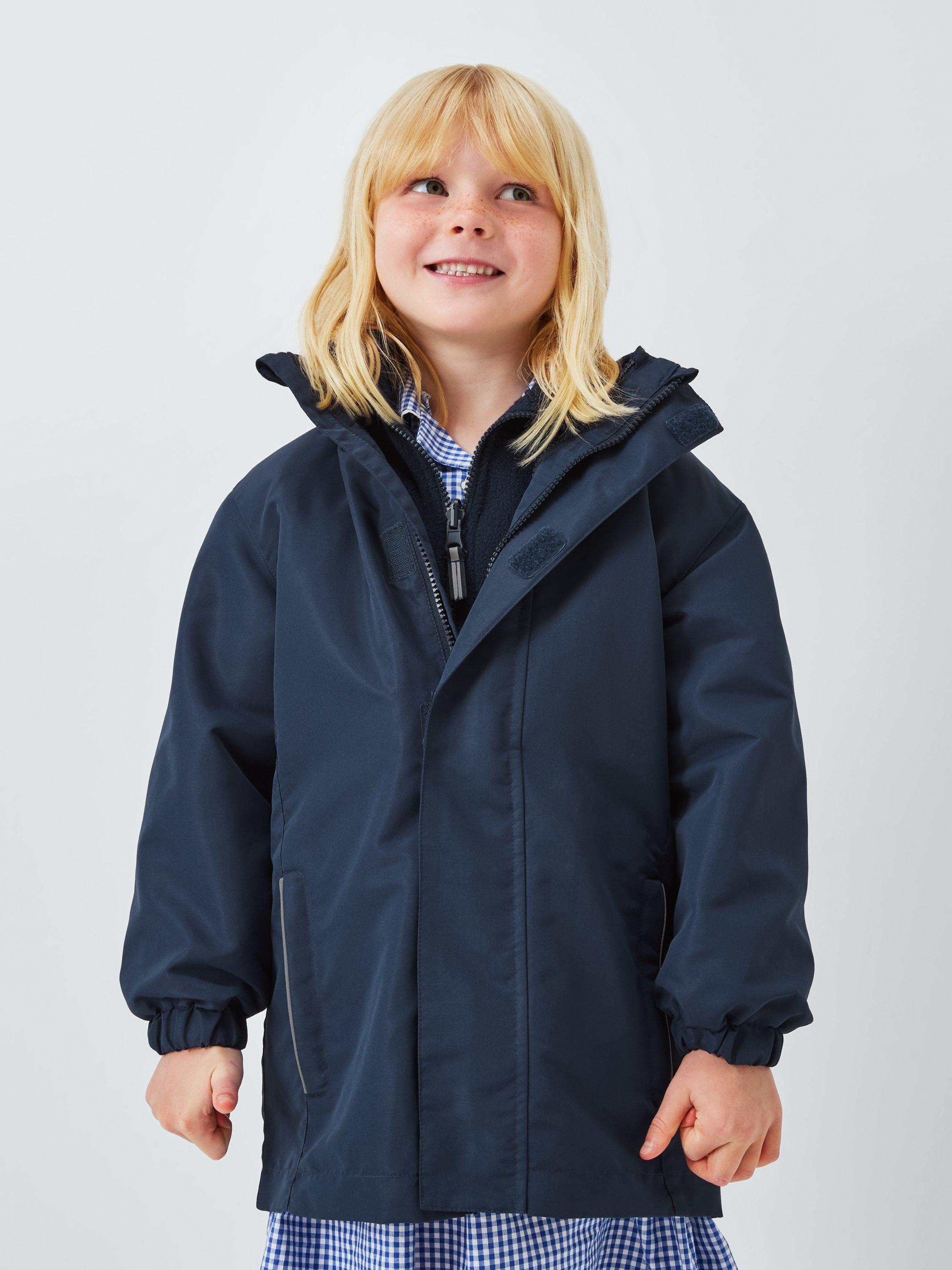 Product image 1 of 9, which shows John Lewis Kids' 3 In 1 Coat, Navy, 3 years