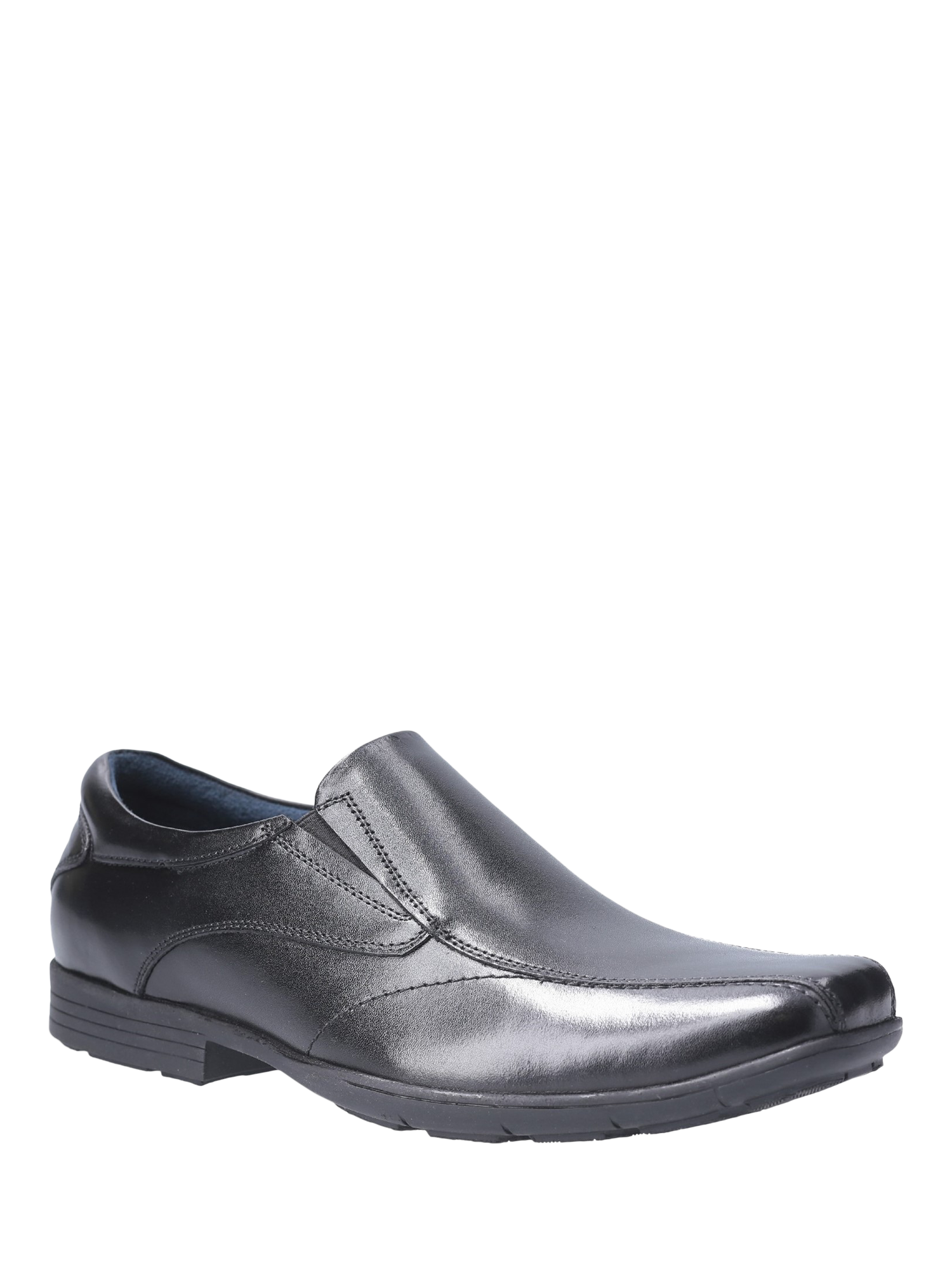 Product image 2 of 4, which shows Pod Kids' Dundee Leather School Shoes, Black, 3