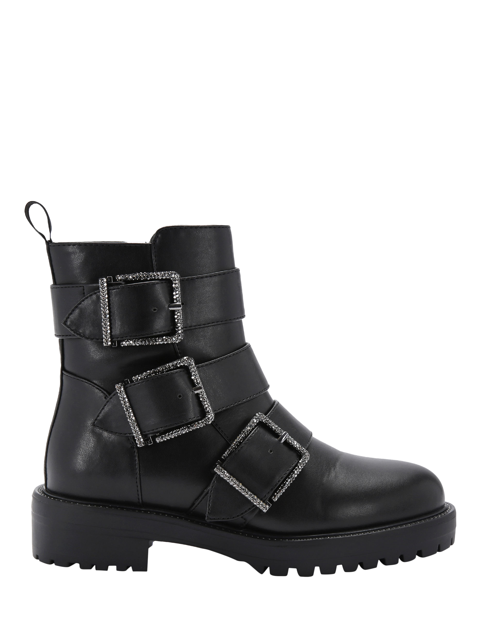 KG Kurt Geiger Trixie Gem Buckles Ankle Boots, Black