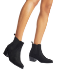 KG Kurt Geiger Trudy 2 Suede Pointed Ankle Boots, Black, Black