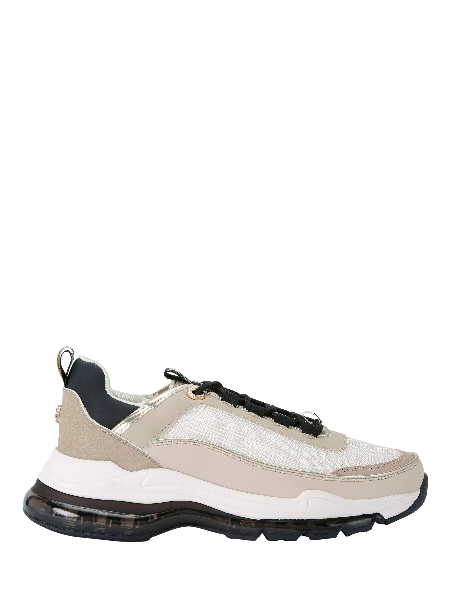 Product image 1 of 4, which shows KG Kurt Geiger Lagit Lace Up 2 Trainers, Natural Taupe, 4