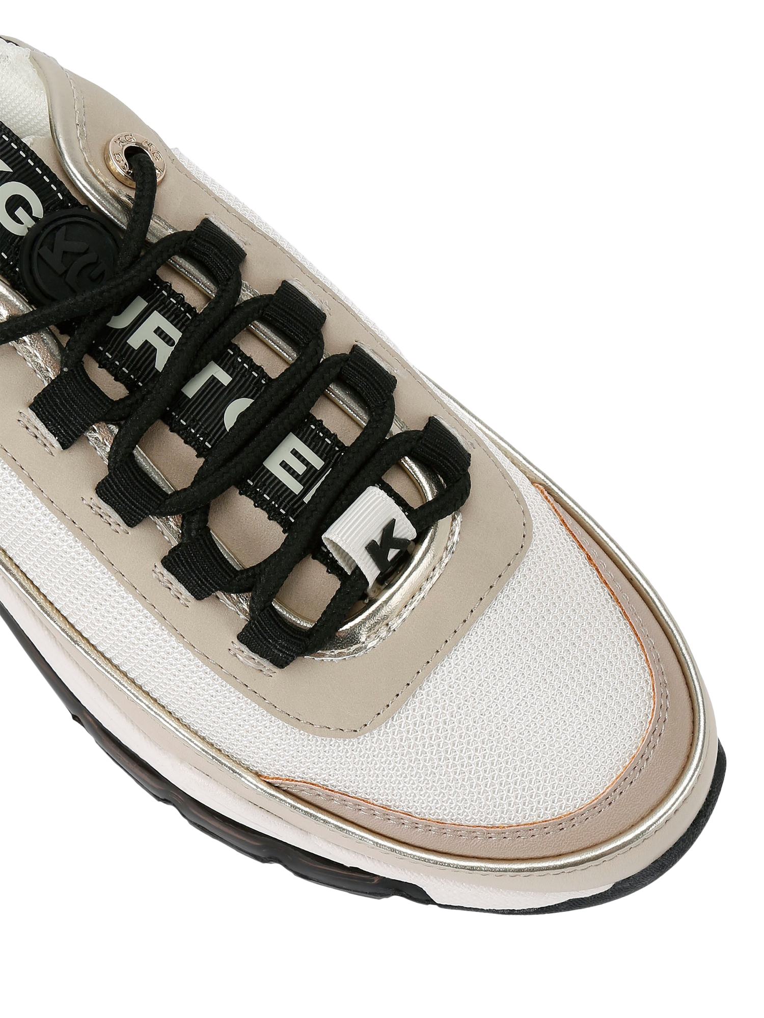 Product image 4 of 4, which shows KG Kurt Geiger Lagit Lace Up 2 Trainers, Natural Taupe, 4