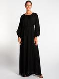 Aab Pleated Maxi Dress, Black