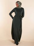 Aab Twill Shirt Collar Maxi Dress, Dark Green