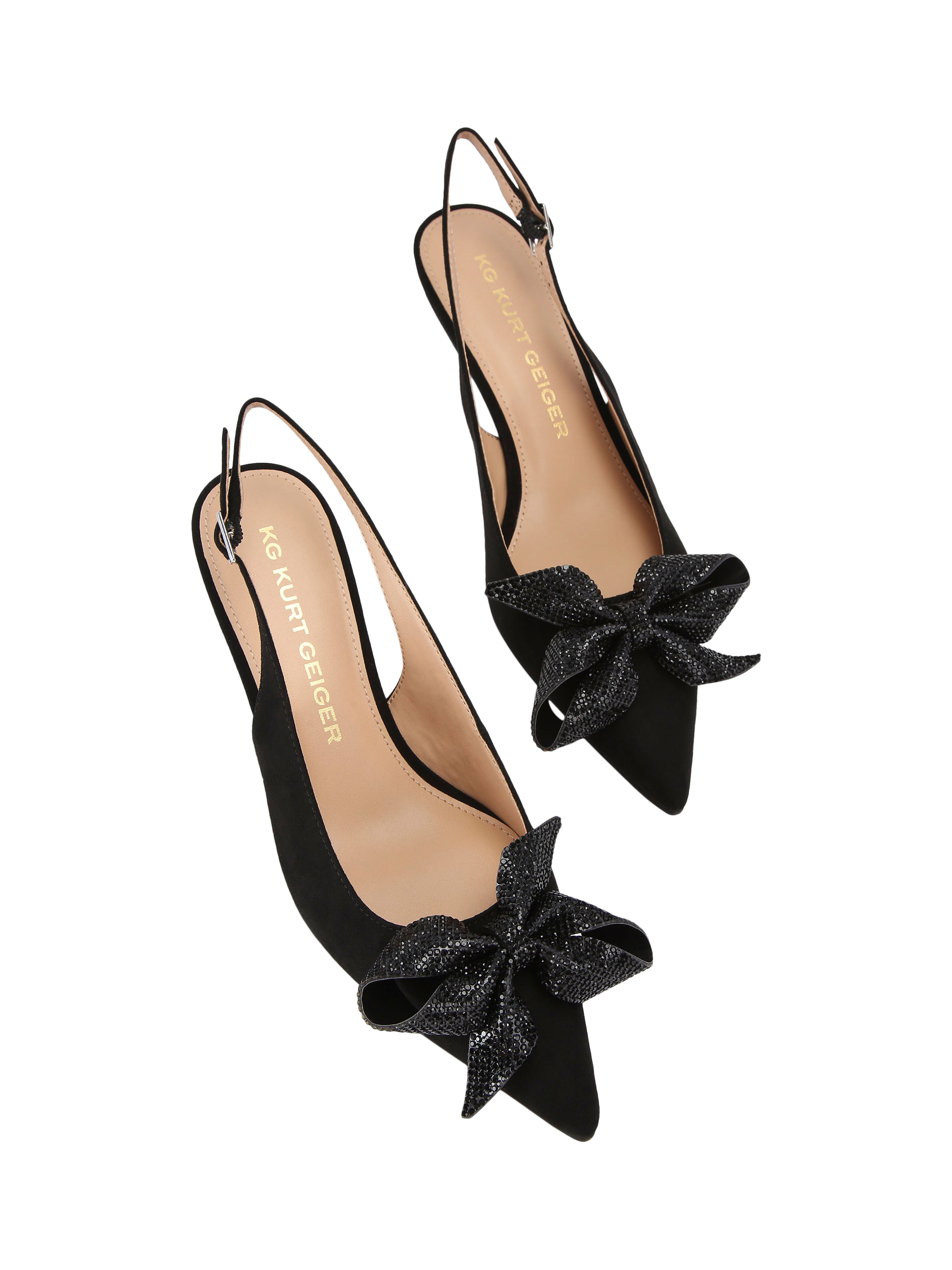 Product image 3 of 5, which shows KG Kurt Geiger Adore Bow Decoration Court Shoes, Black, 3