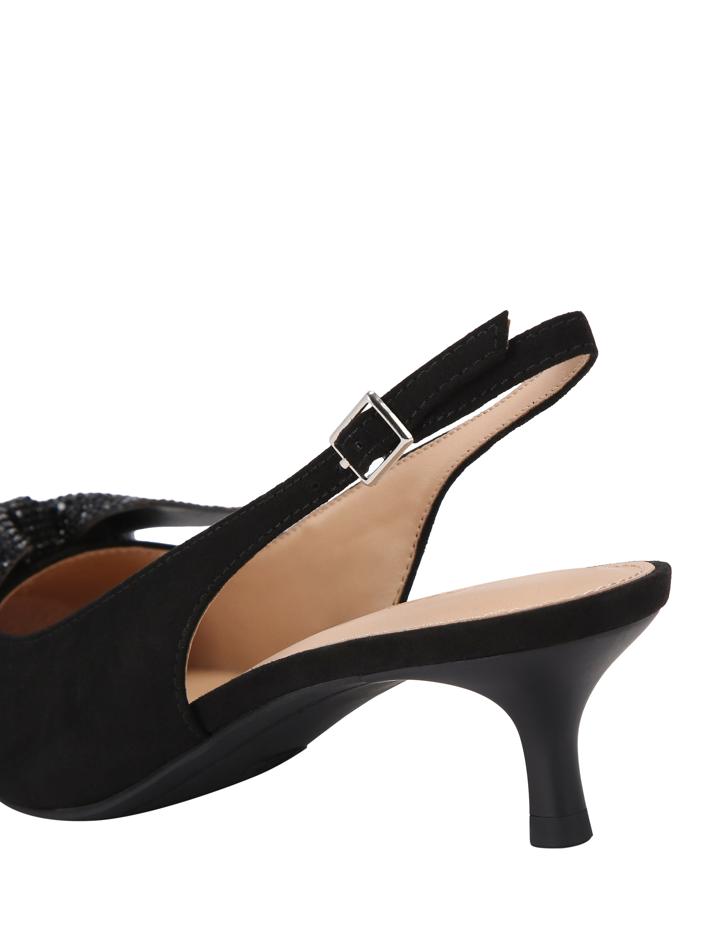 Product image 4 of 5, which shows KG Kurt Geiger Adore Bow Decoration Court Shoes, Black, 3