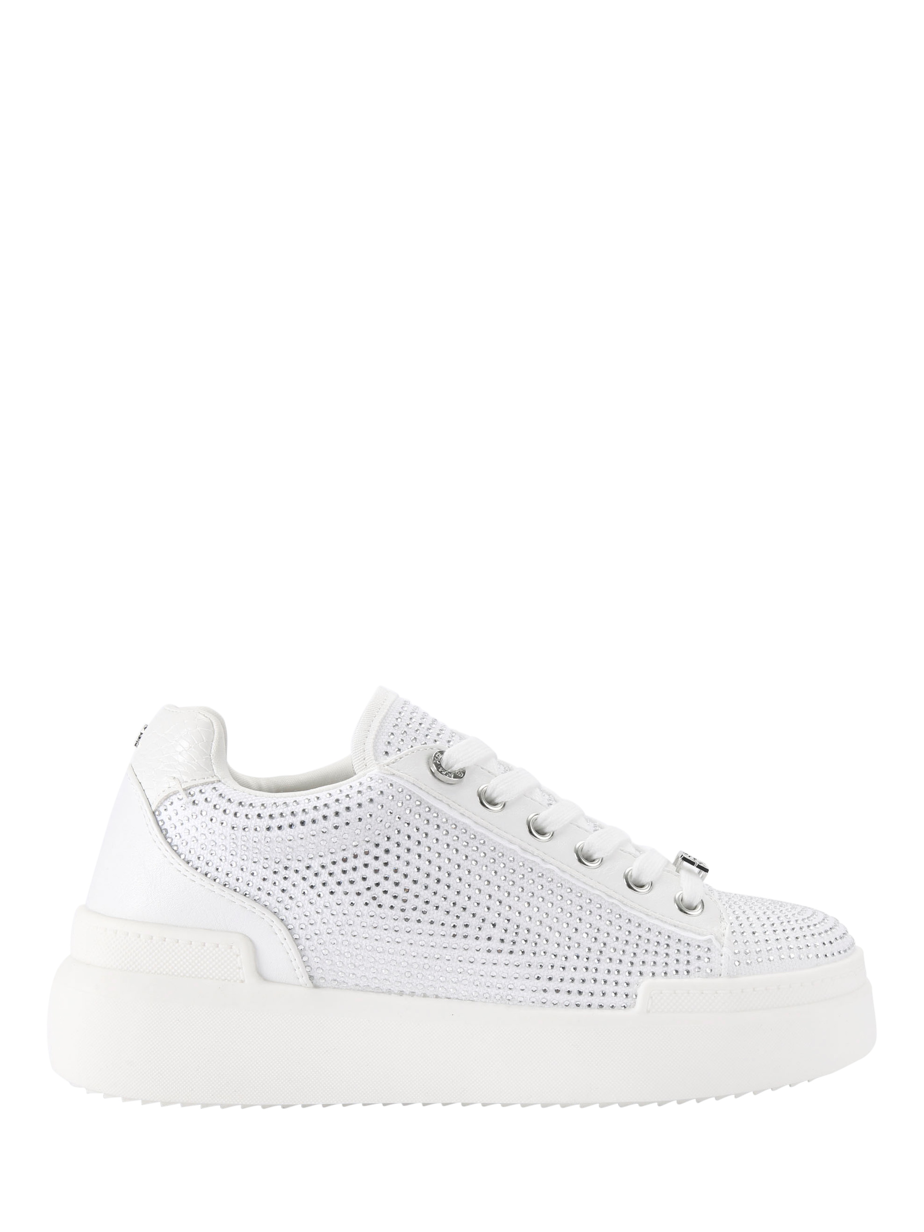 KG Kurt Geiger Lilia Lace Up Embellished Trainers, White
