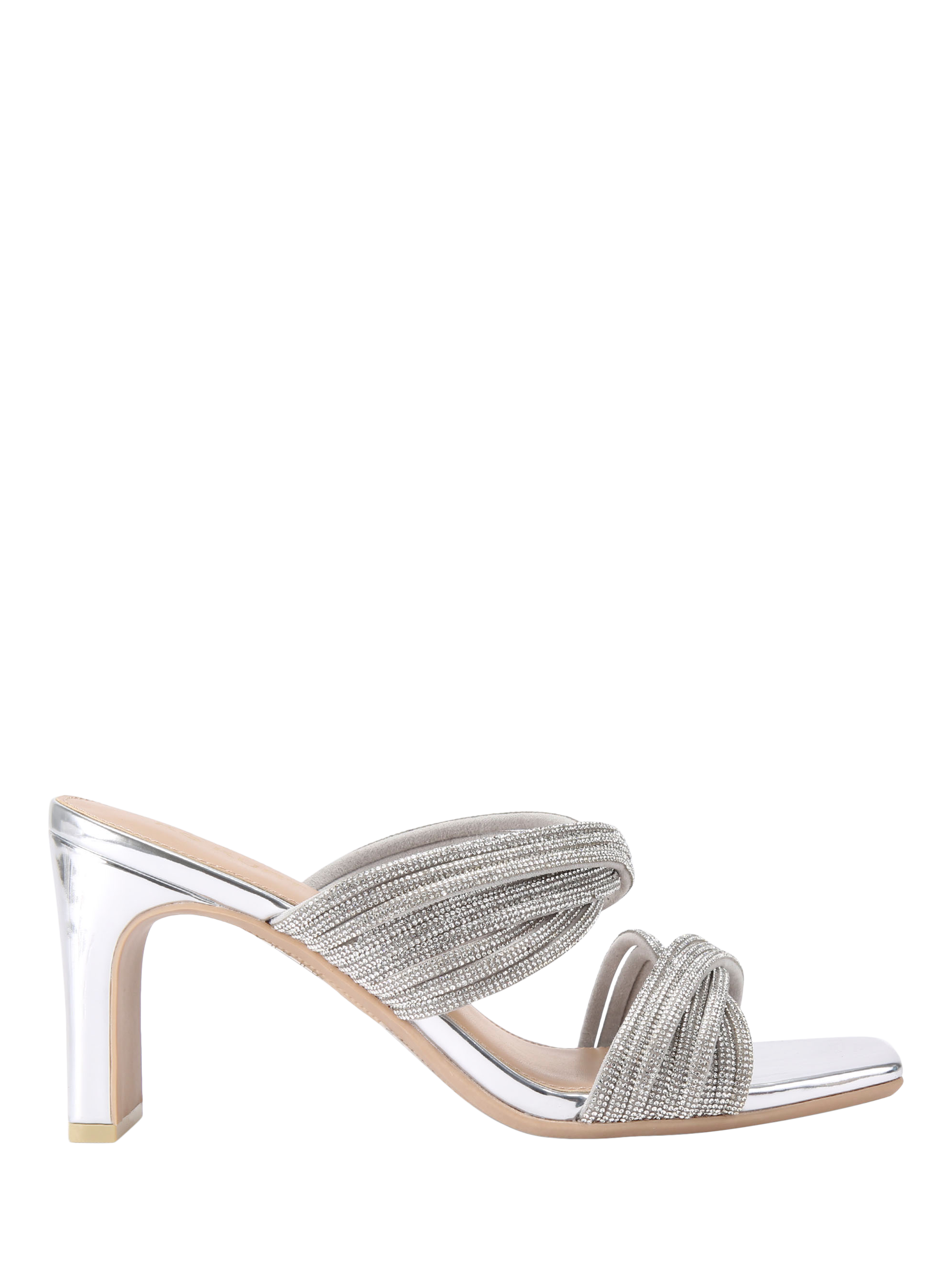 KG Kurt Geiger Asher Mule Sandals Silver