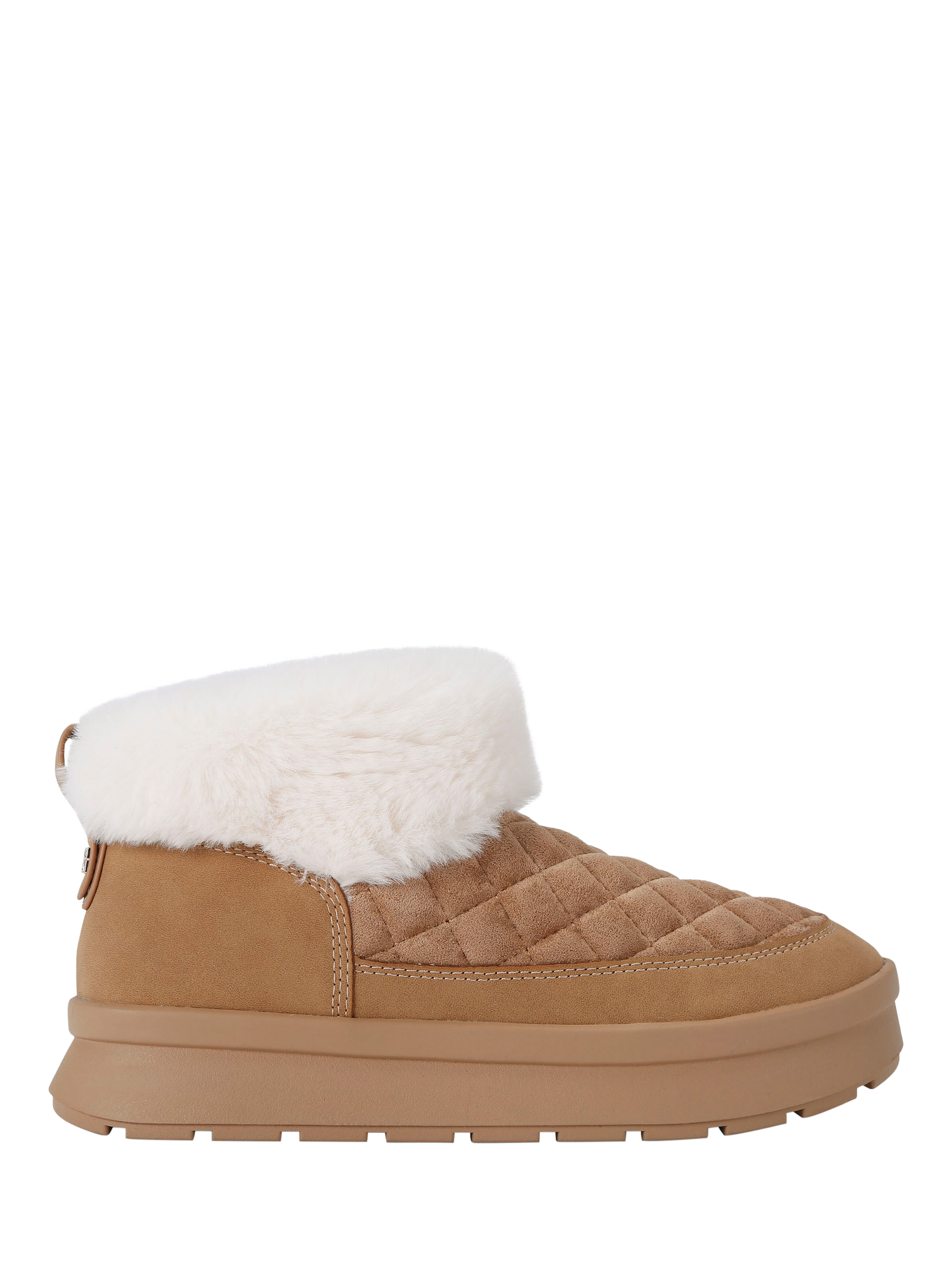 Suede faux fur boots sales