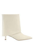 KG Kurt Geiger Fierce Foldover Pointed Heeled Ankle Boots, Natural Putty