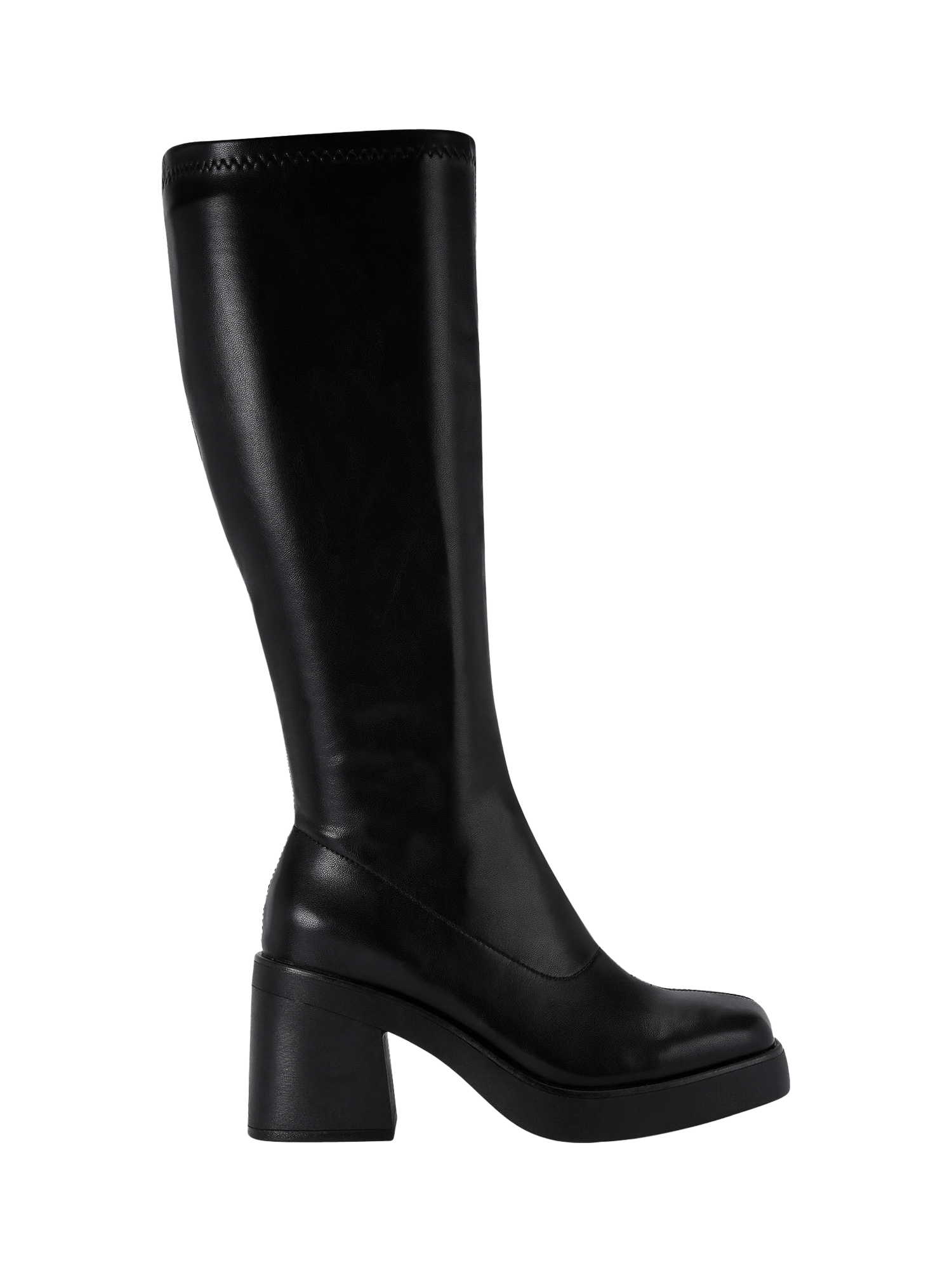 KG Kurt Geiger Sylvie Block Heeled High Leg Boots Black