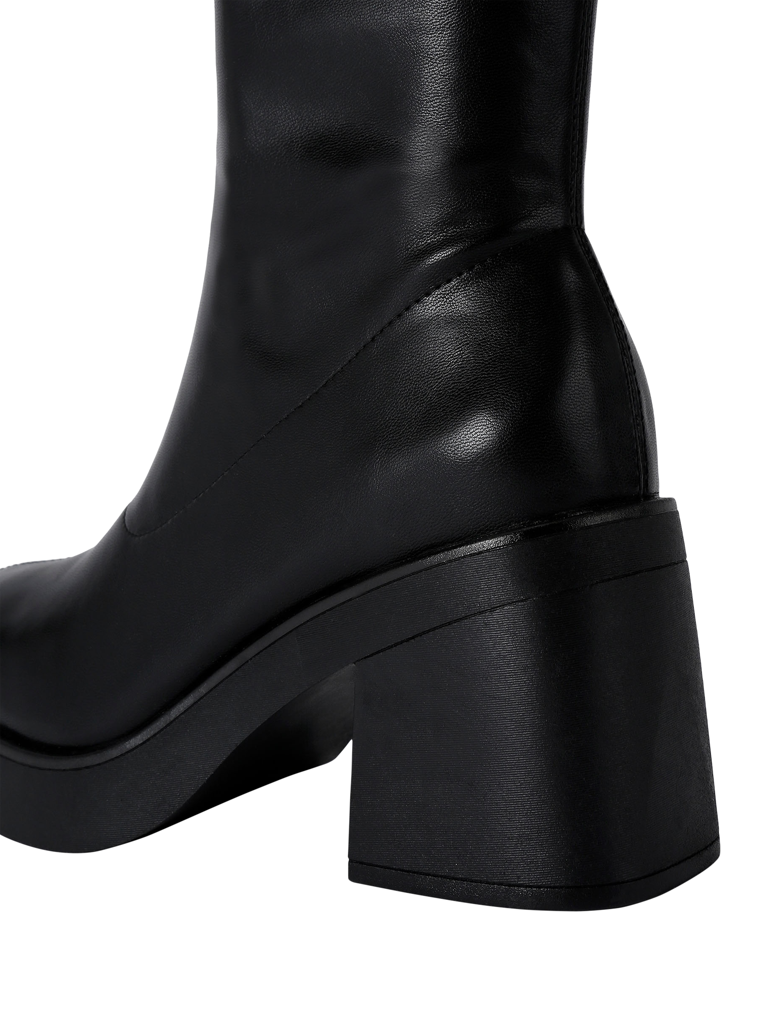 KG Kurt Geiger Sylvie Block Heeled High Leg Boots, Black