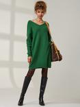 Jolie Moi Knit Jumper Dress, Green