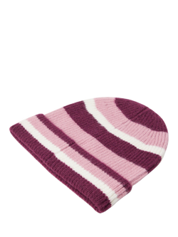 Lindex Kids' Stripe Beanie Hat, Multi - view 2, Multi