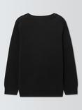 John Lewis Unisex V-Neck School Jumper, Black