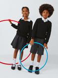 John Lewis Unisex V-Neck School Jumper, Black